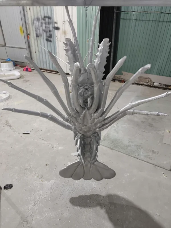 thi công mô hình tôm hùm trưng bày sự kiện bằng nhựa in 3d